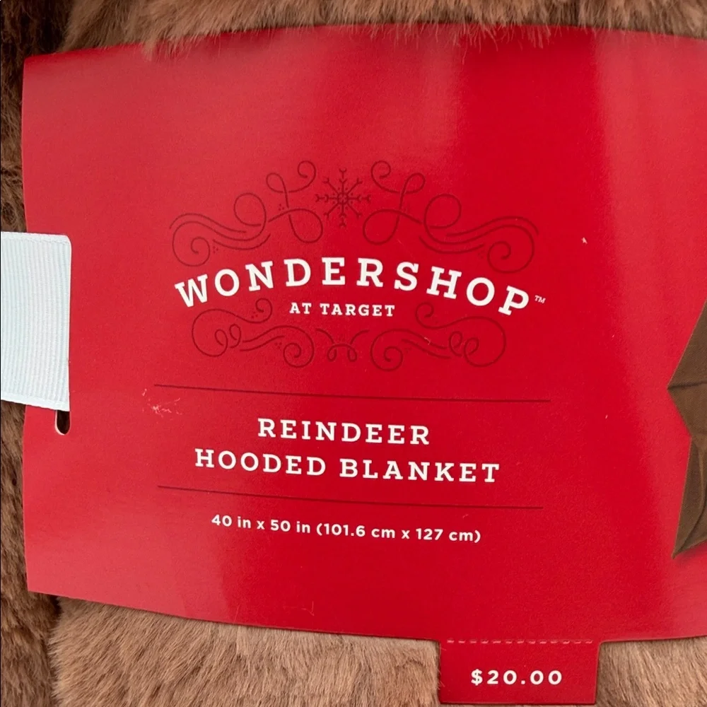 Wondershop Reindeer Hooded Wearable Plush Blanket
